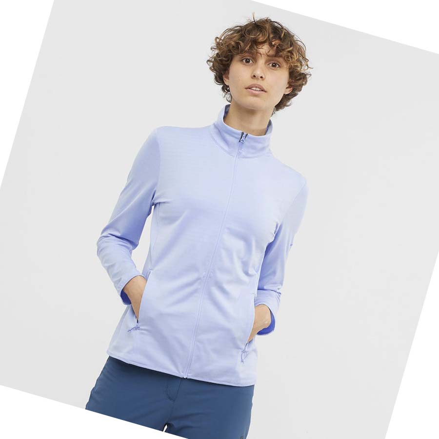 Salomon ESSENTIAL LIGHTWARM Kadın Kapüşonlu Sweatshirt Mavi | TR 2535SGL